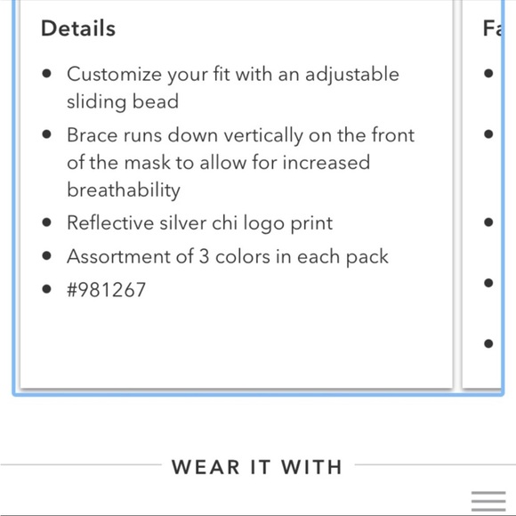 NEW pack of Athleta girl made to move masks with nose bridge 3 total masks - Picture 8 of 9